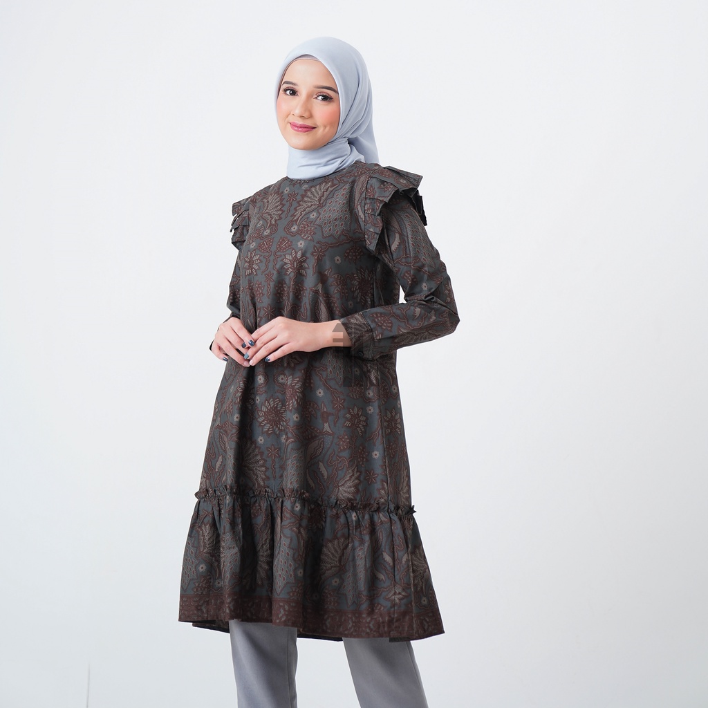 FITTINGROOM11 Batik - Hania Tunik Hitam