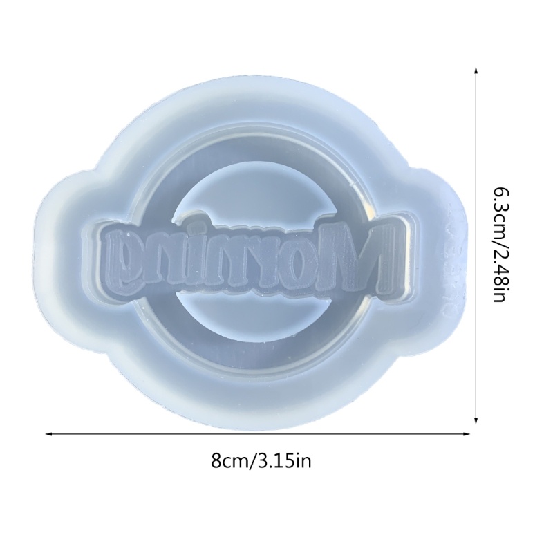 Siy Shiny Glossy Geometri Morning Ornament Silikon Epoxy Resin Cetakan DIY Gantungan Kunci