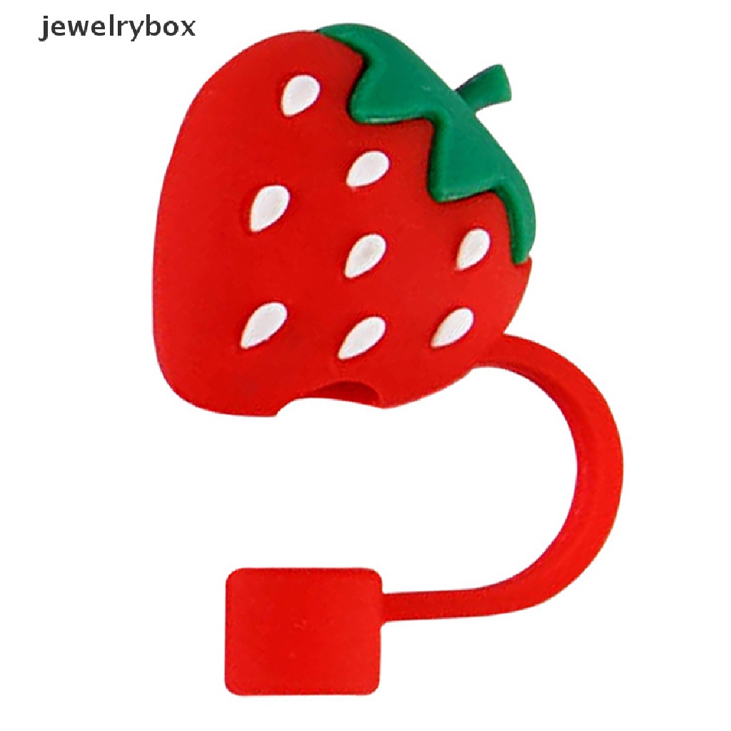 [jewelrybox] Topi Sedotan Kaca Tahan Debu Silikon Lucu Perlindungan Lingkungan Straw Cap Sedotan Debu Plug Aksesoris Butik