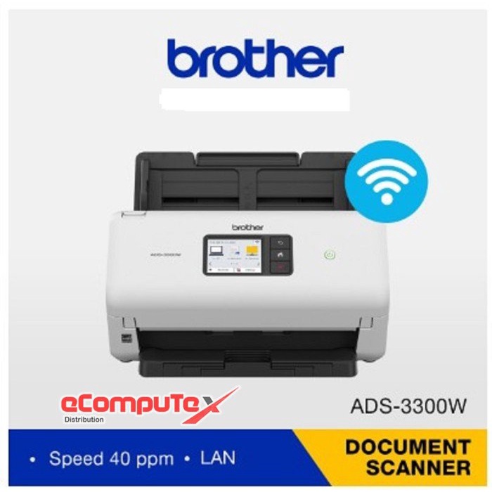 SCANNER BROTHER ADS-3300W ADS3300W WIFI LAN GARANSI RESMI