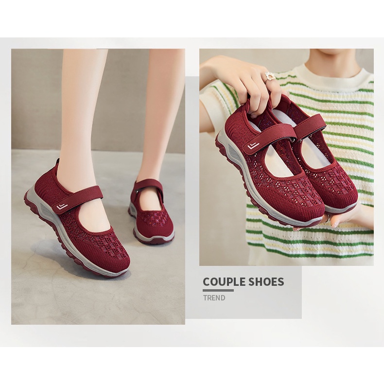 GROSIRTAS LV0284 Sepatu Slip On Wanita Fashion With Strap Velcro Model Terbaru Ala Korea Fashion Import