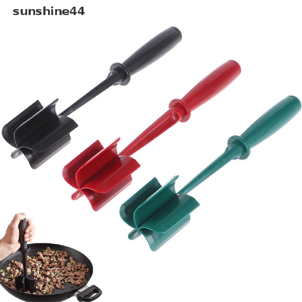 Sunshine Premium Penahan Panas Meat Chopper Smasher Untuk Hamburger Daging Giling Sapi Turkey Masher Utensil Ground Beef Chopper Kitchen ID