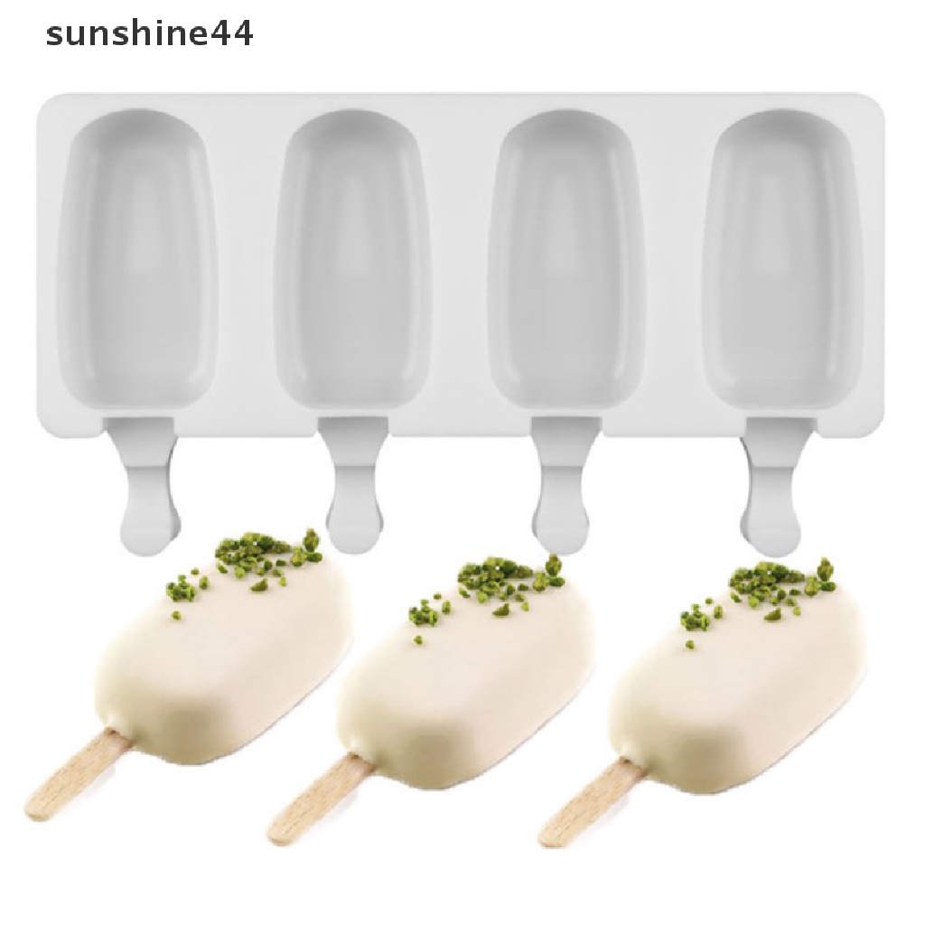 Sunshine Cetakan Es Krim Silikon Cetakan Es Loli DIY Homemade Dessert Freezer Mold ID