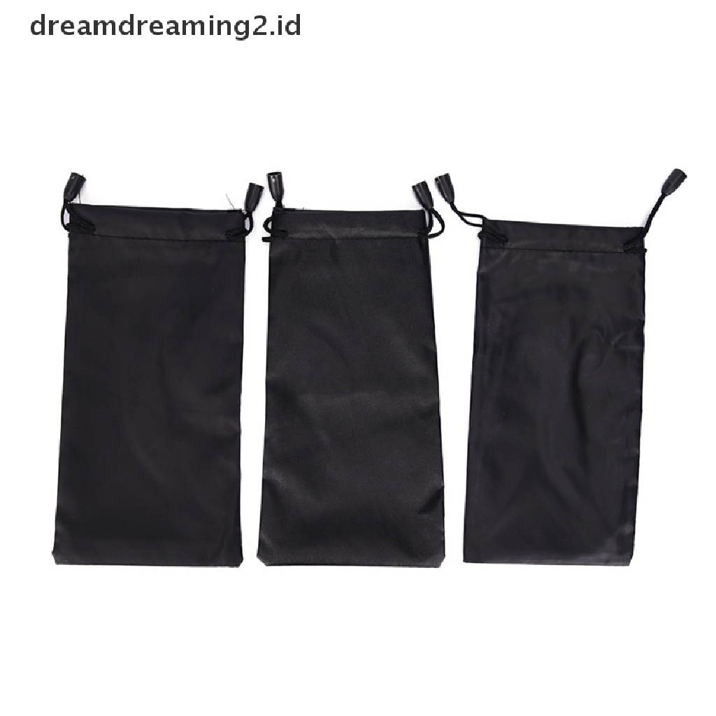 (hot) 3pcs Microfiber Pouch Bag Soft Cleaning Case Kacamata Sunglasses Kacamata Hitam//