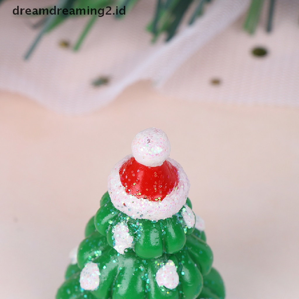 (hot) Patung Hadiah Pohon Natal Snowman Santa Claus Peri Taman Miniatur Kerajinan//