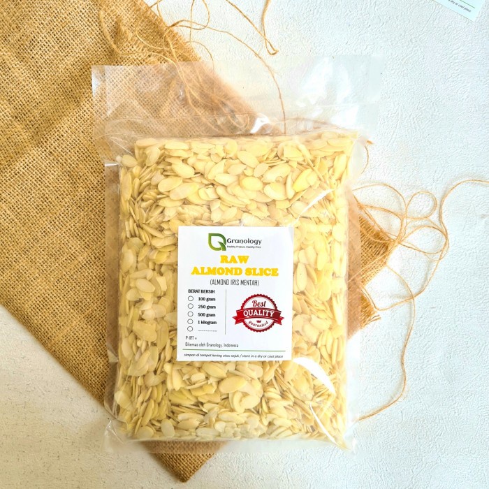 

PROMO LEBARAN 2023!! Kacang Almond Slice Mentah / Raw Slice Almond - 1 kg
