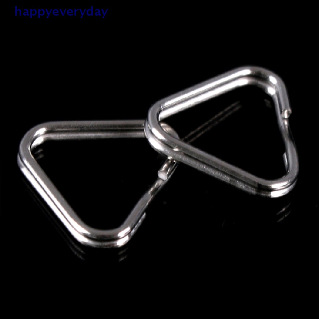 [happy] 4pcs Pengganti Chrome Finish Split Ring Tali Kamera Segitiga Rings Hook [ID]