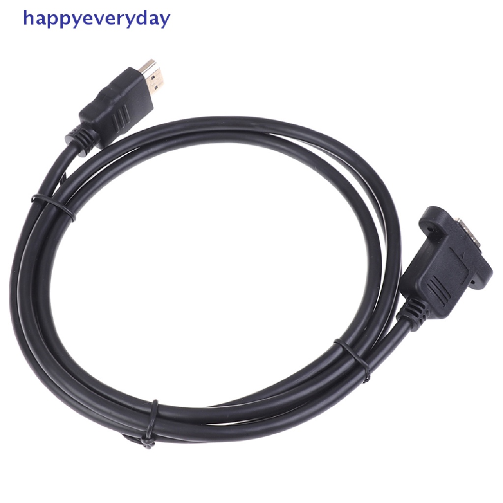 [happy] 1pc Kabel Ekstensi HDMI Male to Female Lapis Emas Dengan Kabel Mount Panel Sekrup [ID]