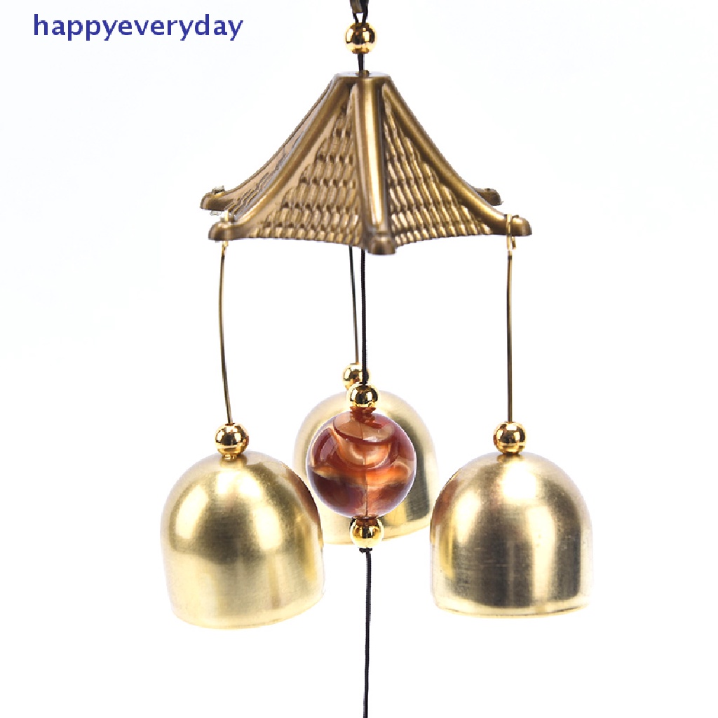 [happy] Logam Tembaga Lonceng Angin Liontin Dekorasi Pintu Lucky Cat Feng Shui Pendant [ID]