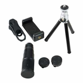 APEXEL 4 in 1 Lensa Smartphone Telezoom Telephoto Wide Macro Fisheye - APL-22X105-4IN1
