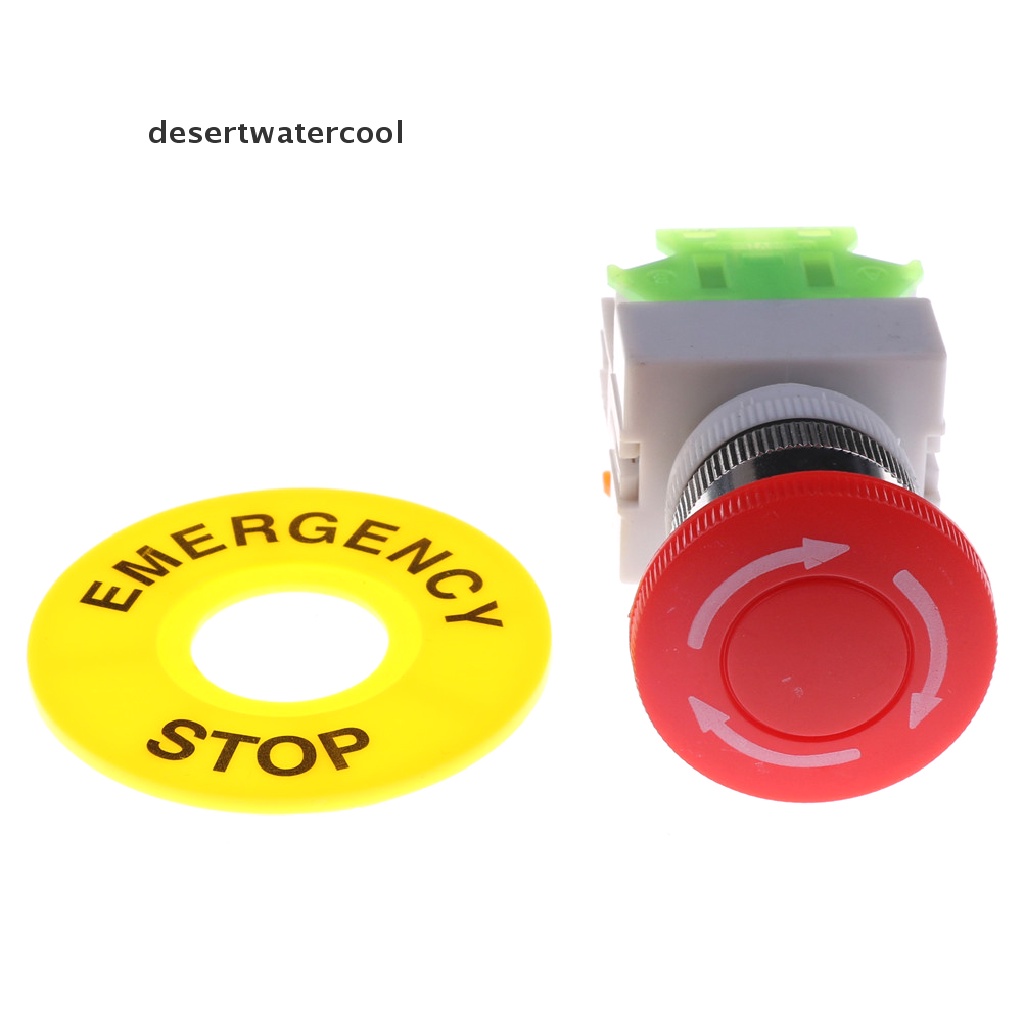 Deid Tutup Jamur Merah 1NO 1NC DPST Emergency Stop Push Button Switch AC 660V 10A Martijn