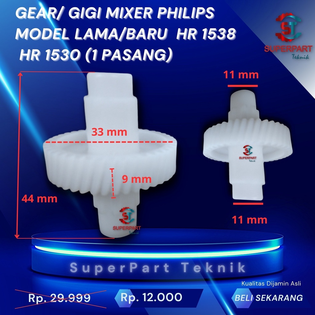 GEAR MIXER GIGI MIXER PHILIPS MODEL LAMA/BARU  HR 1538  HR 1530 (1 PASANG)