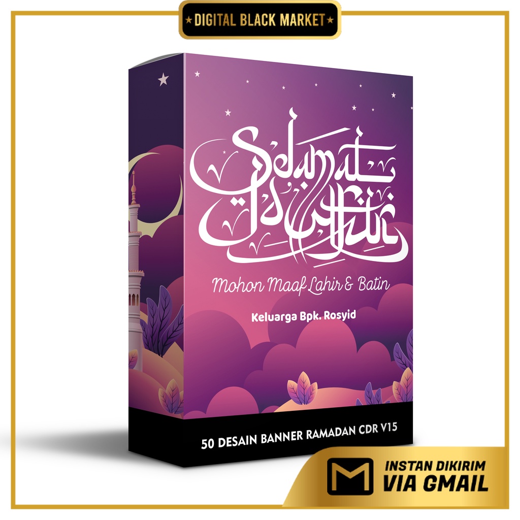 50 Desain Banner Ramadan CorelDraw v15