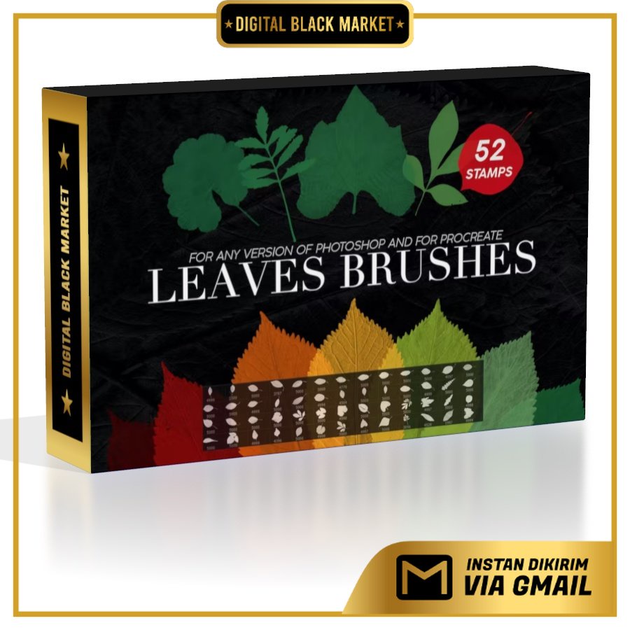 52 Leaves Photoshop Stamp Brushes