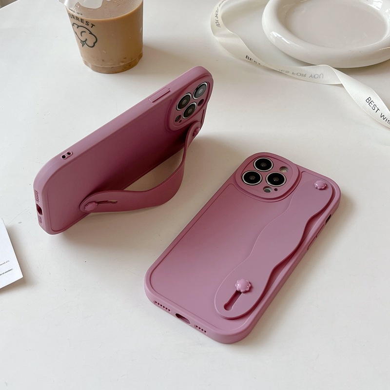 IPHONE Gelang Gelombang Ungu Support Soft Case HP iP Iphone6 6S 7 8 14+Plus SE 2020 X XS XR 11 12 13 Pro Max Cewek Wanita FTD Casing Apple