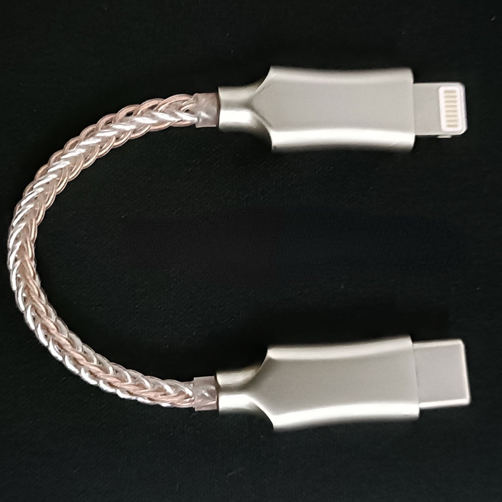 Lighting Type-C DAC OTG Kabel 8core Tunggal Kristal Tembaga USB C Ke Micro USB Untuk i Phone 12 Pro Max 11x Android