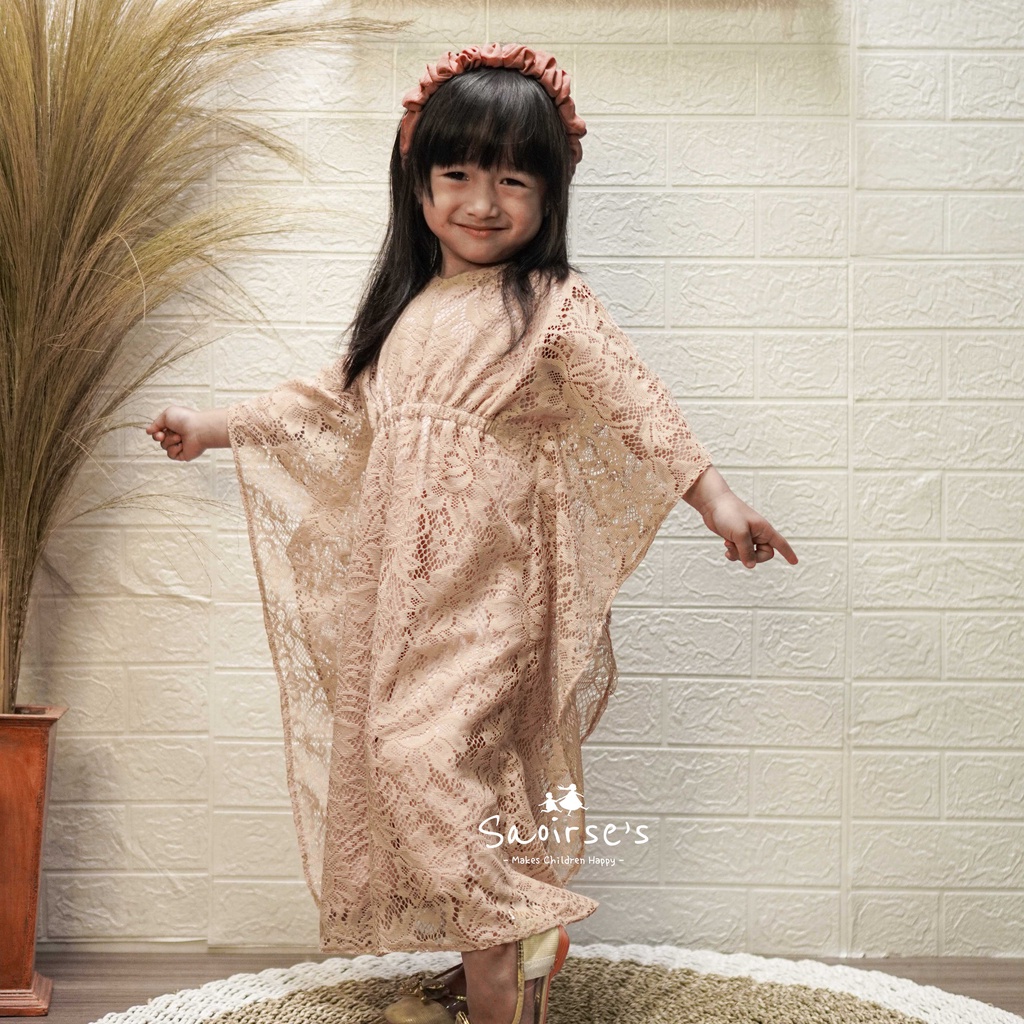 Saoirse Inayah Kaftan - Kaftan brukat anak perempuan dan kaftan balita