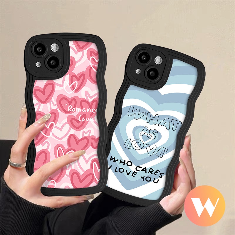 Romantic Couple Love Heart Casing Infinix Hot 12 9 10 11 Play Note 10Pro 12 G96 12Pro 8 Hot 20 9 12i 10s 20s 8 12Pro 10Lite 10 11s Smart 4 5 6 Plus Wavy Edge Cover