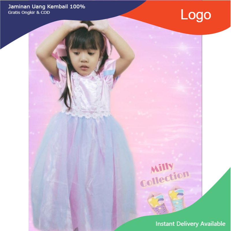 GAUN Pesta Anak Perempuan  IMPORT PRINCESS TUTU DRESS