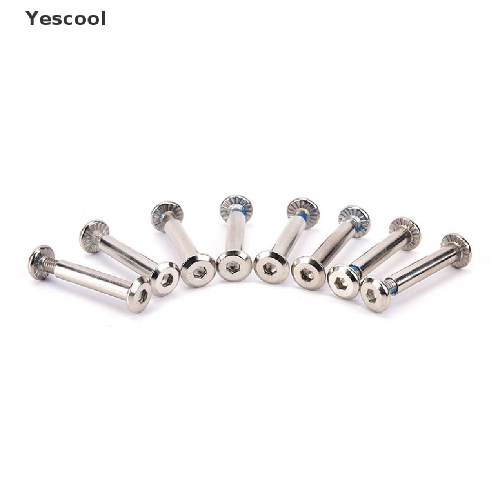 Yescool 8x/set inline roller As Mata Pisau Sekrup Baut Roda skate Untuk Sepatu skate ID