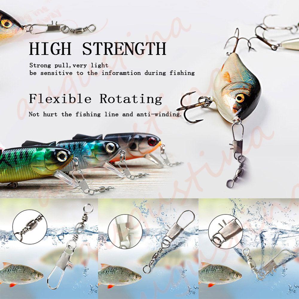 Agustinina Konektor Memancing 100 Pcs/pack Aksesoris Memancing Memancing Bearing Putar Cincin Padat Lure Tackle Ukuran Campur Solid Rings Putar