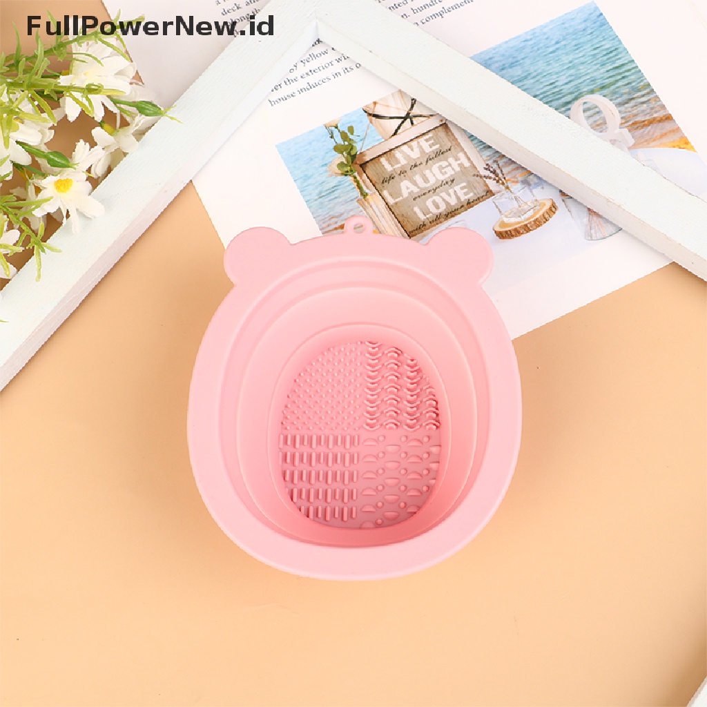 Power Makeup Brush Cleaner Scrubber Pads Cuci Alas Silikon DIY Masker Mangkuk ID