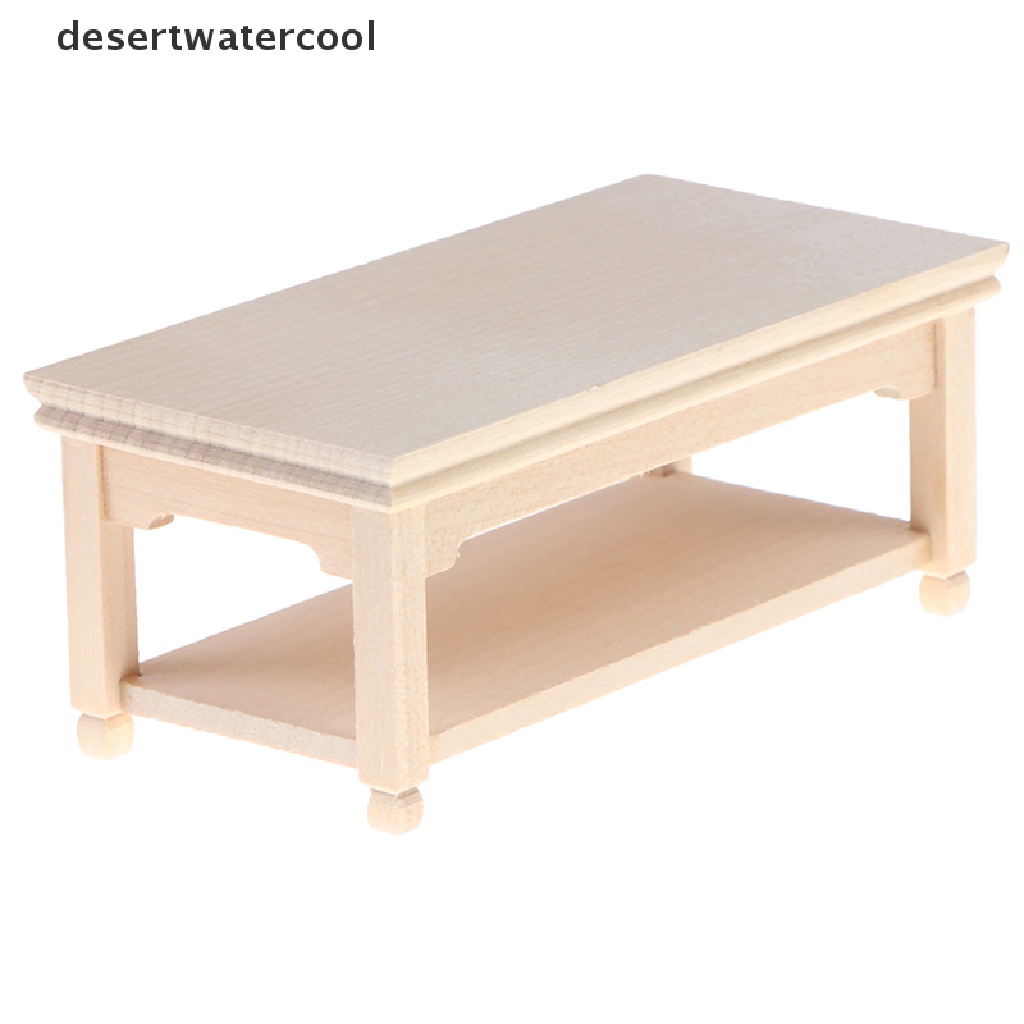 Deid1:12 Miniatur Rumah Boneka Teapoy Furniture Kayu Meja Mini Mainan Martijn