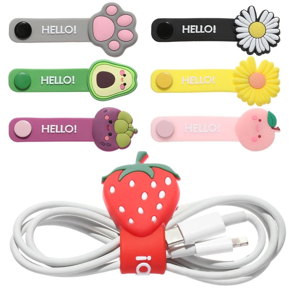 [Unggulan] Organizer Kabel Silikon Multifungsi Bookmark Headset Data Line Storage Reusable Cable Clips Cable Organizers Earbud Cords Organizer Data Line Storage Pelindung Kabel