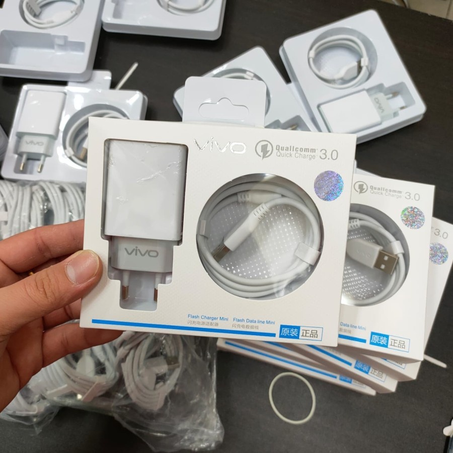 Charger Vivo V11 PRO 3.0 QUALCOMM Micro Dan Type C Fast Charging Original oem