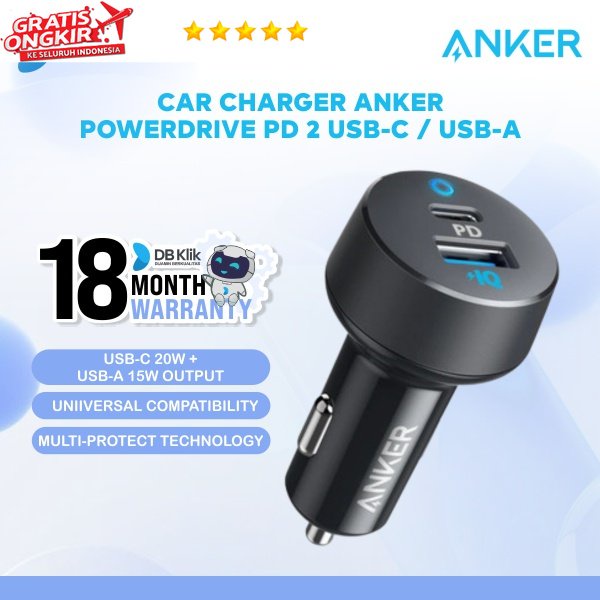 Car Charger Anker PowerDrive PD 2 USB-C / USB-A A2732 - ANKER A2732HF1