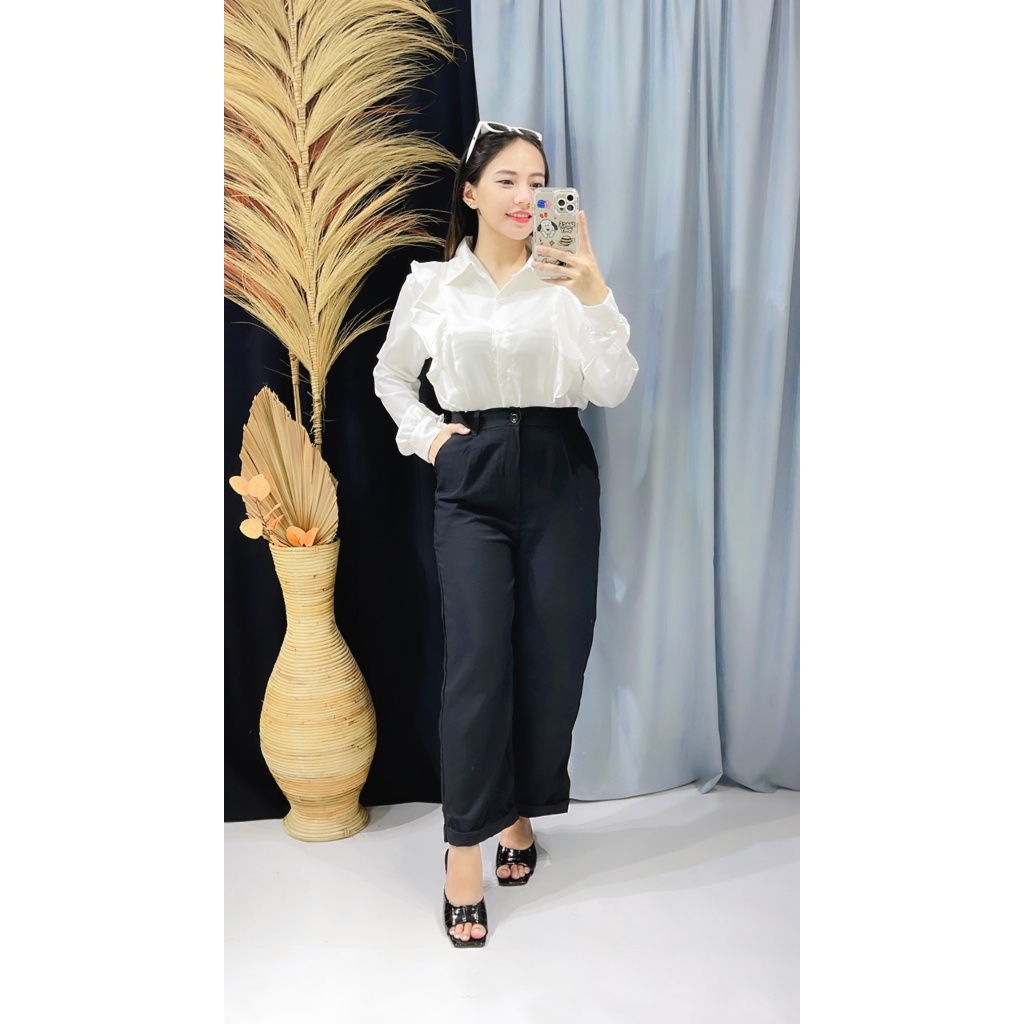 BEFAST - ZRX OOTD WANITA CELANA SELEN / CELANA KULOT KIRA / Celana Kantor Wanita Terbaru / Pakaian Casual Wanita / Fashion Kekinian Remaja ABG Trendy / Outfit Wanita Modis Terlaris