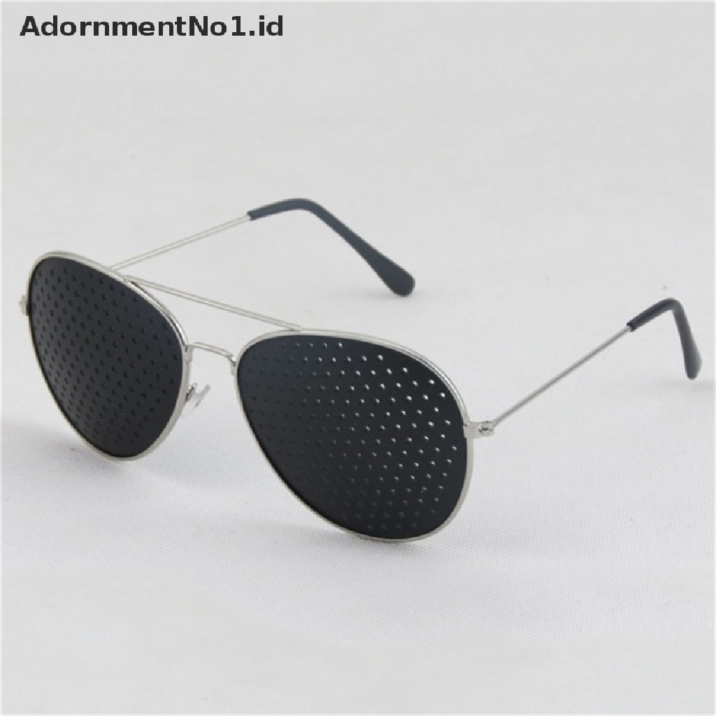 [AdornmentNo1] Retro Pinhole Sunglasses Lubang Kecil Eyeglasses Eyesight Improver Kacamata Unisex [ID]