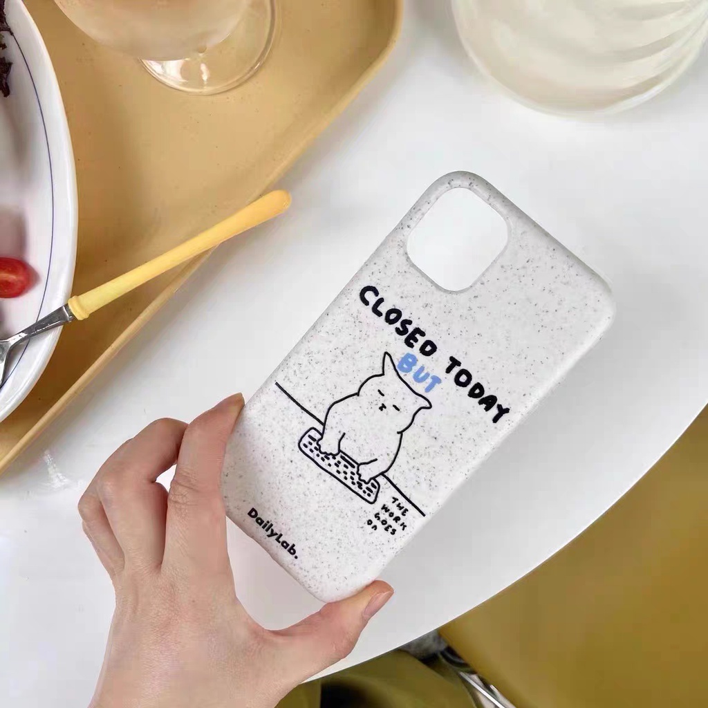 IPHONE Casing Ponsel Iphone11 ins Bahan Ramah Lingkungan Perlindungan Kamera Cocok Untuk Iphone14 13 12 14Plus Pro MAX 7 8Plus X XR XS MAX SE 12mini 13mini Model Empat Sudut Shockproof