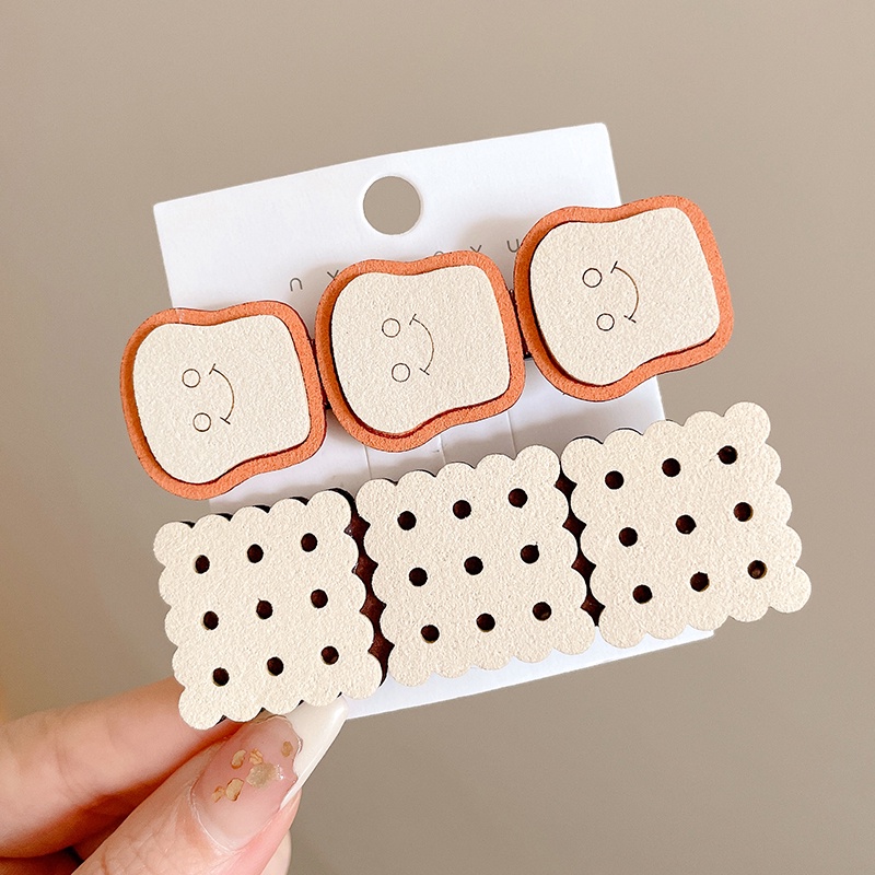 Jepitan Rambut Makanan Perempuan Jepit Rambut Patah Poni Clip Card2023 New BB Chip Perhiasan