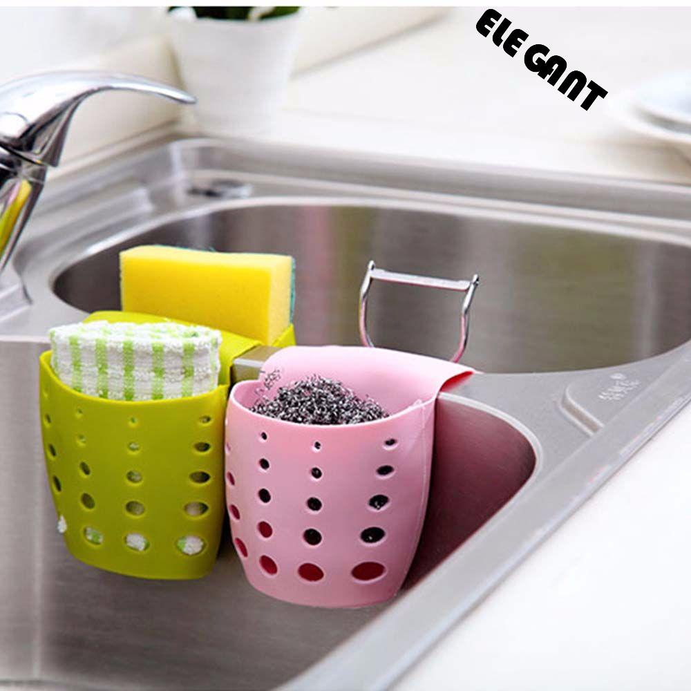 [Elegan] Keranjang Wastafel Gantung Multifungsi Alat Dapur Organizer Kitchen Organizer Tempat Spons Rak Penyimpanan