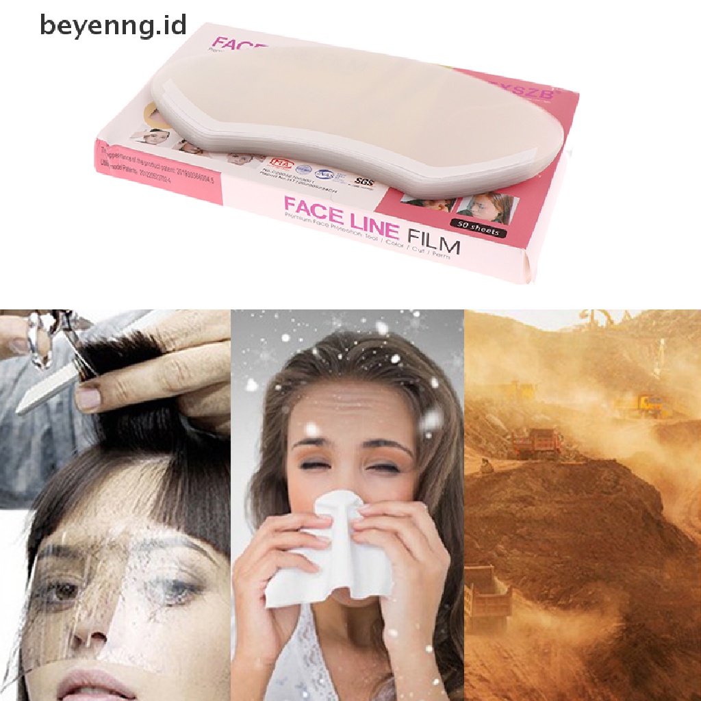 Beyen 50pcs/box Masker Mata Penata Rambut Transparan Eye Shield Kit Pewarna Perm Penutup Wajah ID