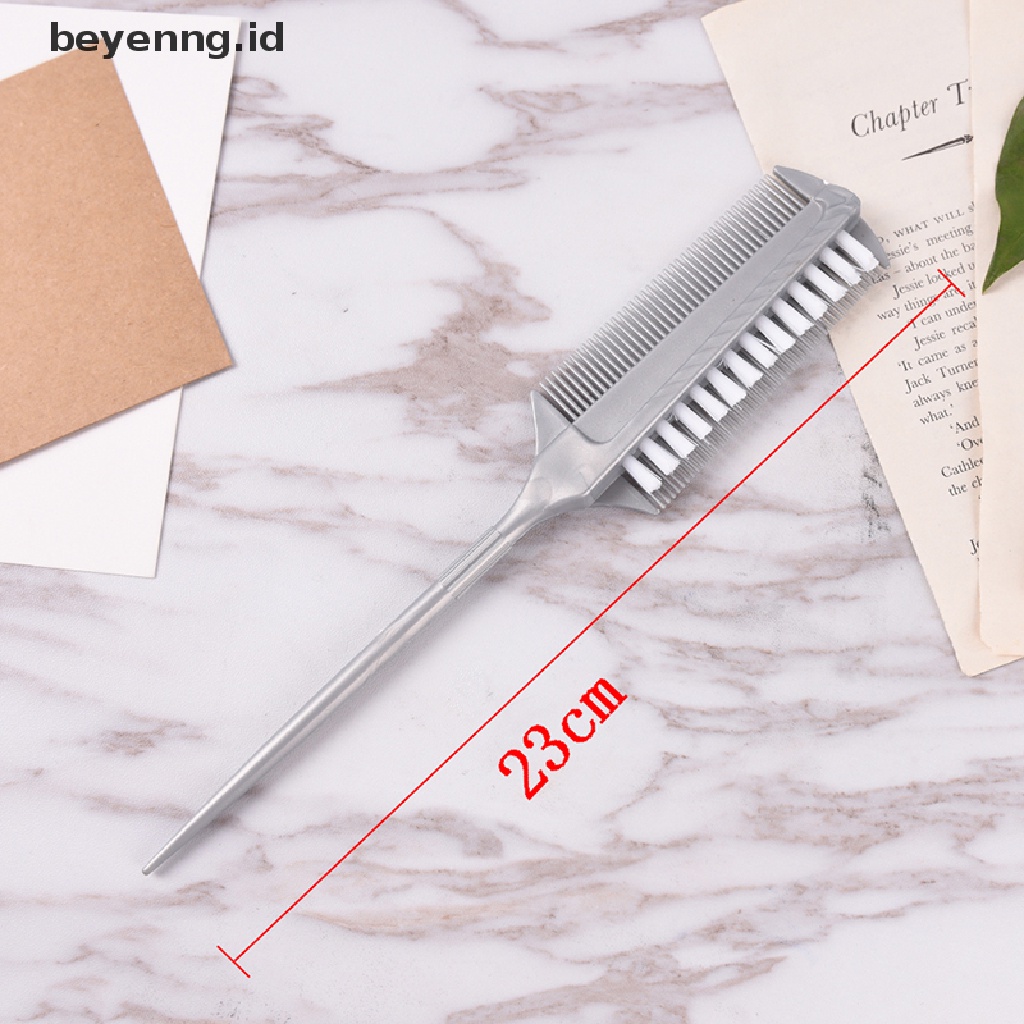 Beyen Dual side Hair Styling Dye Comb Masker Minyak Pigmen Mixing Tint Brush Pewarna ID
