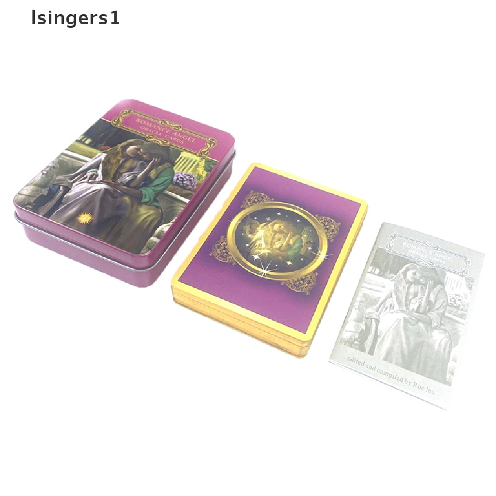 [lsingers1] Kotak Besi Romance Angels Oracle Card Tarot Party Board Game Ramalan w/Butik Manual