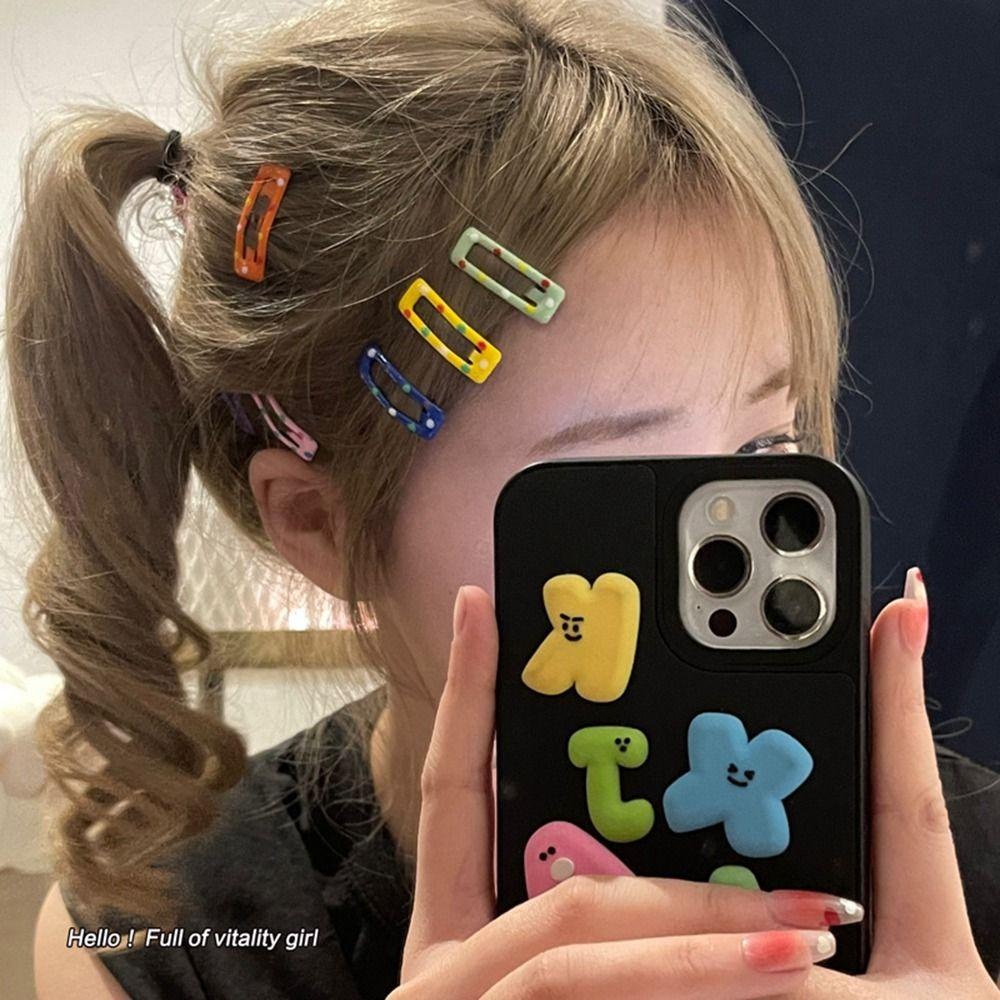 Agustinina Bintang Jepit Rambut Set Gadis Kreatif Klip Rambut Sederhana y2k Warna Permen Bintang Berujung Lima Bentuk Hati Anak Jepit Rambut Kecil Bentuk Geometri Aksesoris Rambut Wanita