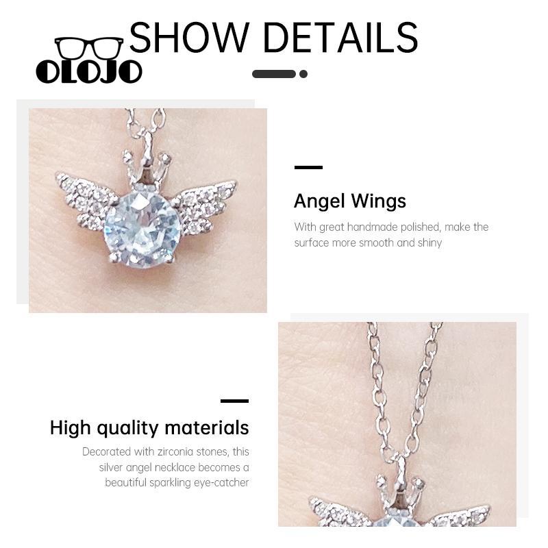 【COD】Angel Crown Kalung Wanita Ringan Mewah Shiny Fashion Canggih Elegan Simple Design Necklace