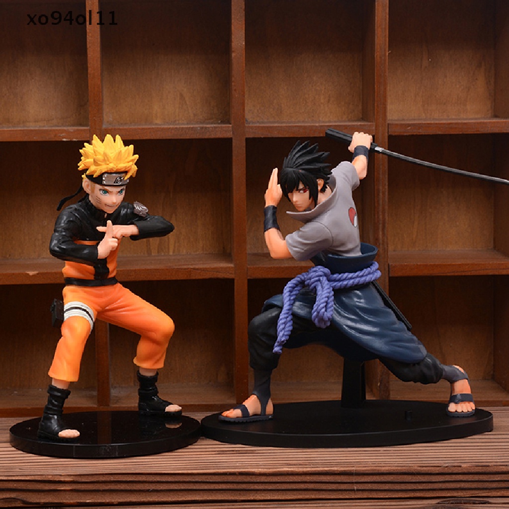 Xo Naruto Shippuden Uchiha Sasuke Uzumaki Naruto Anime Model Action Model Figur Mainan OL