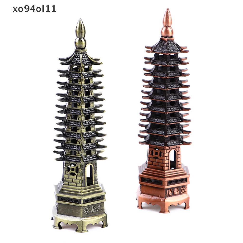 Menara Pendidikan XO Feng Shui Sembilan Tingkat Ornamen Desktop Pagoda Wen Chang OL