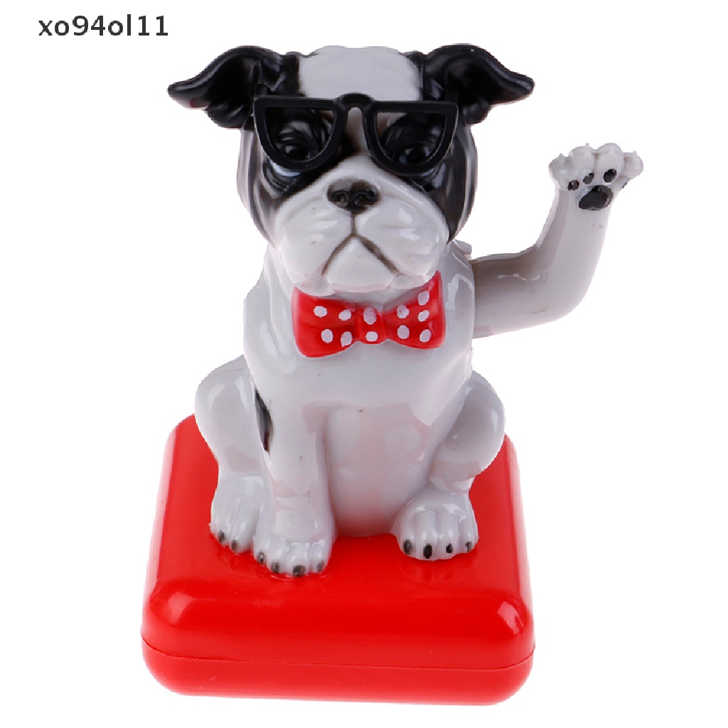 Xo Auto magic solar powered dancing dogs swinging bobble Mainan Hadiah Mobil Dekorasi OL