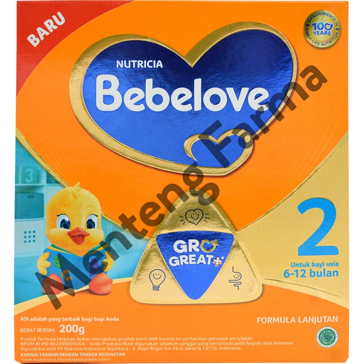 Bebelove 2 (6 - 12 Bulan) Formula Bayi Bubuk 200 Gram