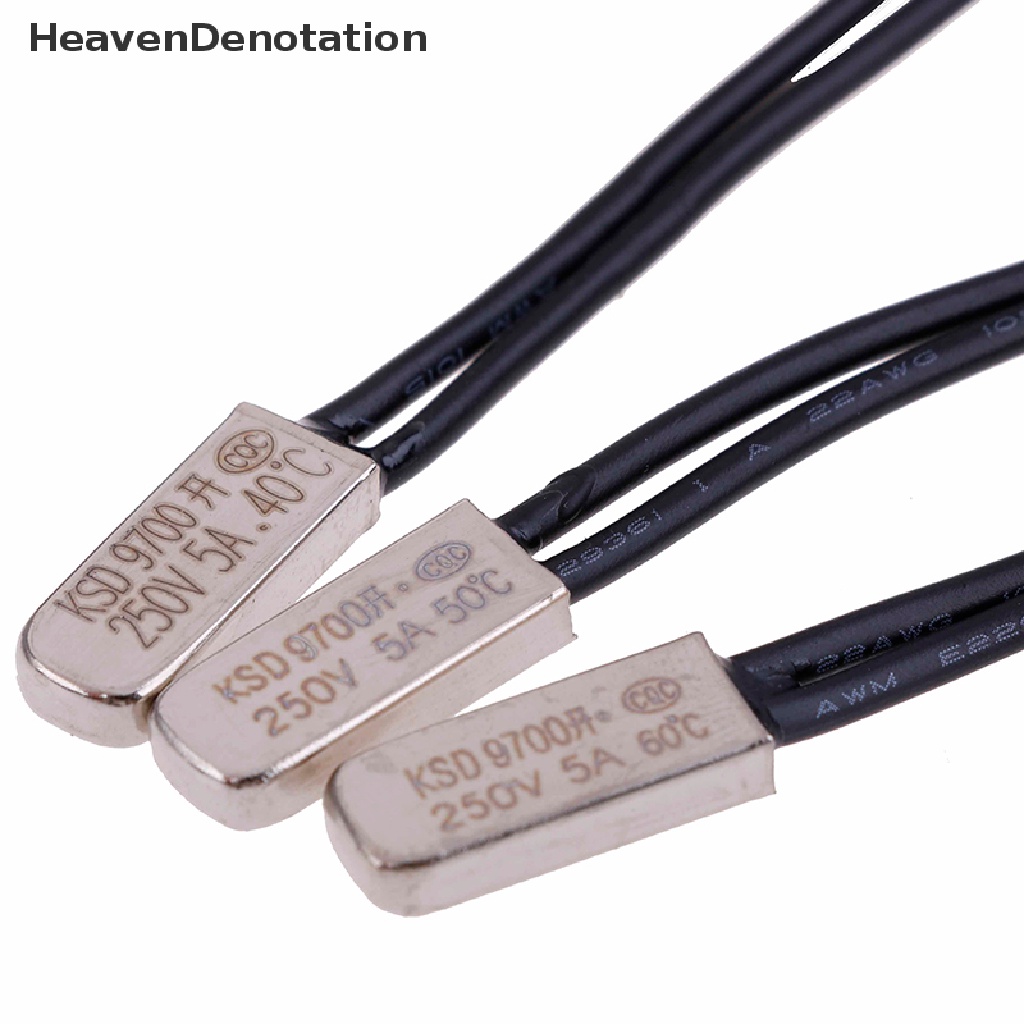 [HeavenDenotation] 5pcs KSD9700 Derajat Celcius Thermostat Control Temperature Switch 5A 250V HDV