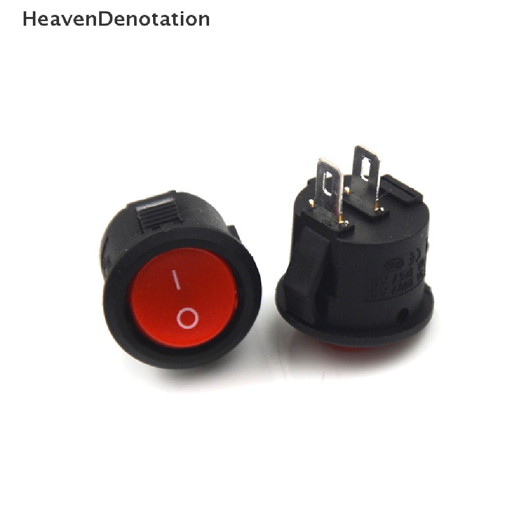 [HeavenDenotation] 10pcs Saklar Rocker Kapal Bulat Diameter 16mm Saklar Rocker Switch Mini 2pin ON-OFF 3A/250V HDV