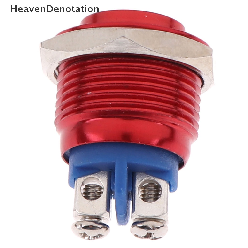 [HeavenDenotation] 1pc Saklar Tombol Tekan Momentary 16mm Waterproof Mount Button Switch HDV