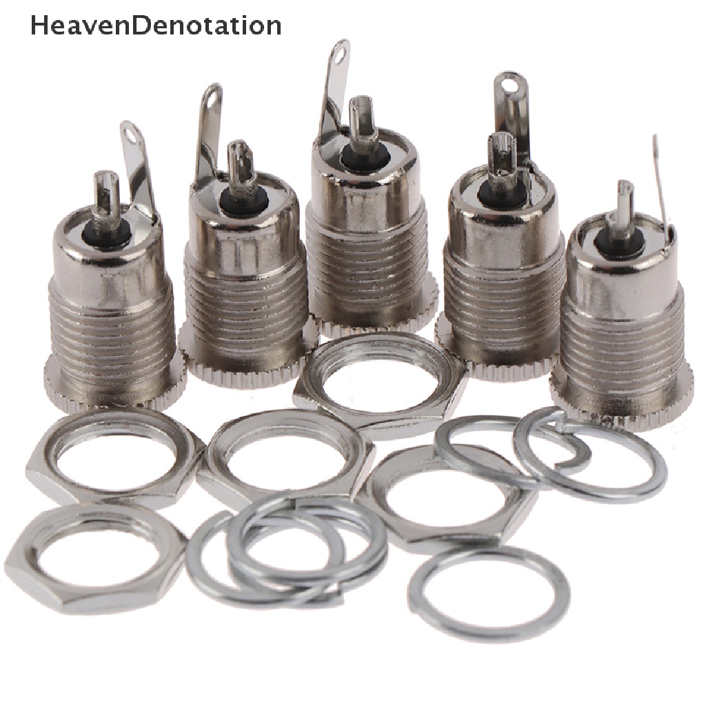 [HeavenDenotation] 5pcs DC099 5.5 * 2.5mm DC Power Jack Socket Female Panel Mount Konektor HDV