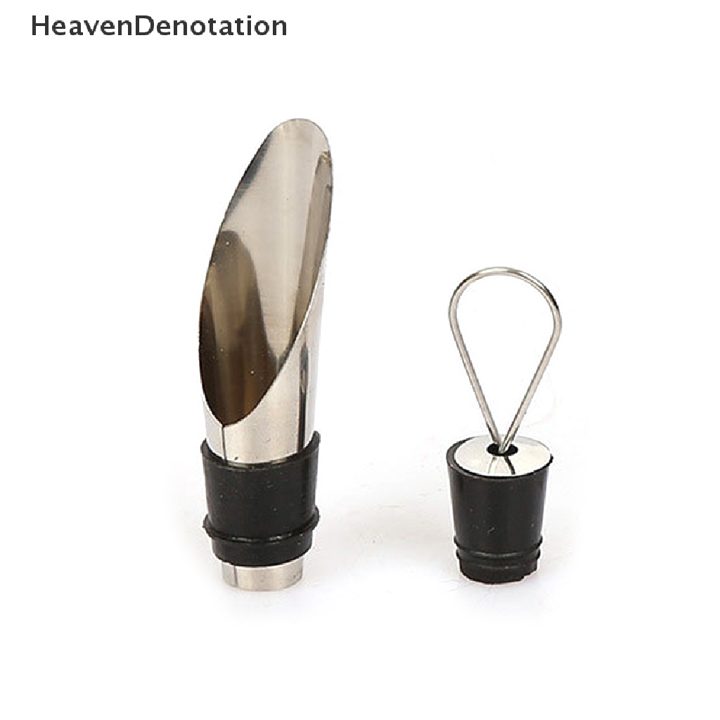 [HeavenDenotation] 2pcs Liquor Spirit Pourer Flow Botol Anggur Tuang Spout Stopper Stainless Steel HDV