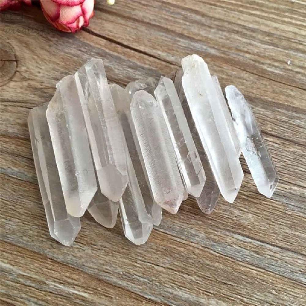 Batu Mentah Agustina 100g Mineral Dekorasi Home Decor Wand Healing Quartz Terminasi Bening